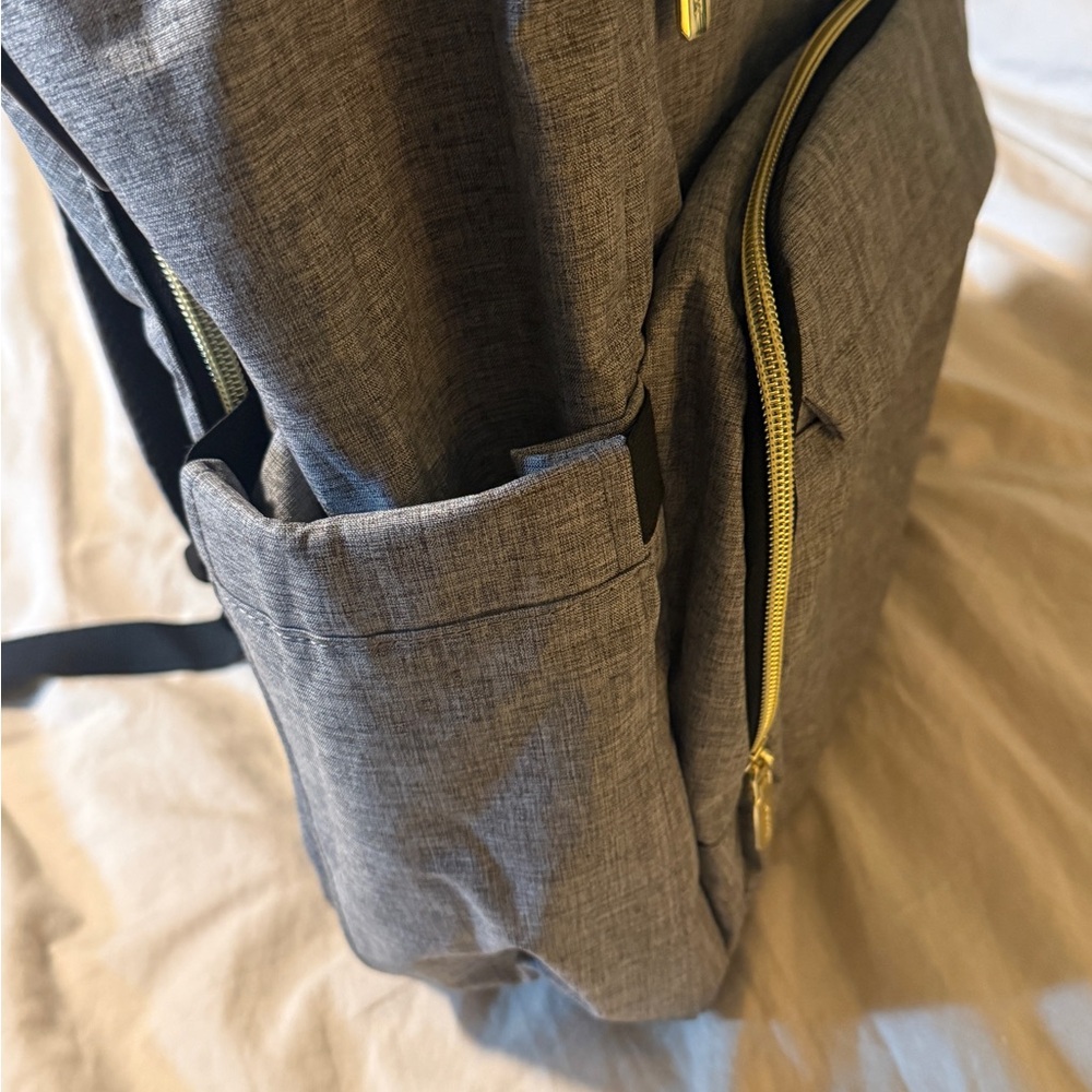 LOVEVOOK Gray Diaper Bag Backpack Large Travel Baby Bag Multi Pocket Minimalist - Picture 7 of 16